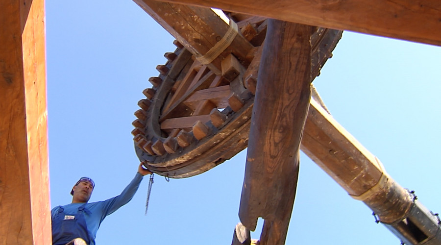 Así se restaura un molino de viento de estilo cervantino